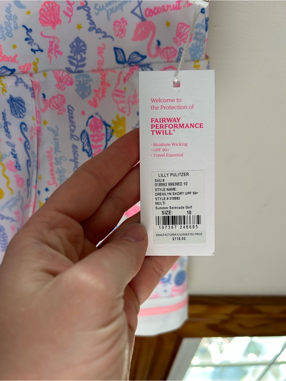 Lilly Pulitzer White Pink Blue Floral Pleated Skort - Picture 2 of 5